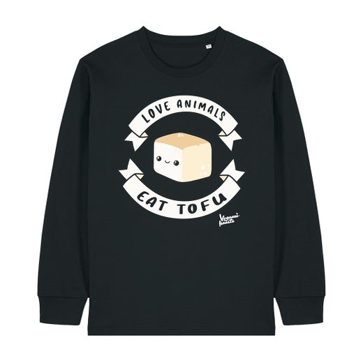 Love Animals Eat Tofu  -pitk&auml;hihainen paita